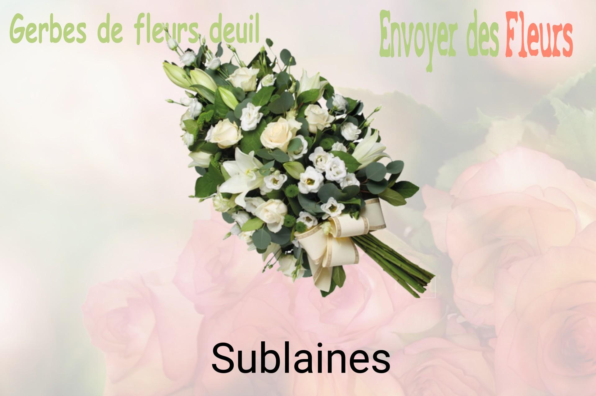 Gerbe de fleurs de deuil livrée à Sublaines